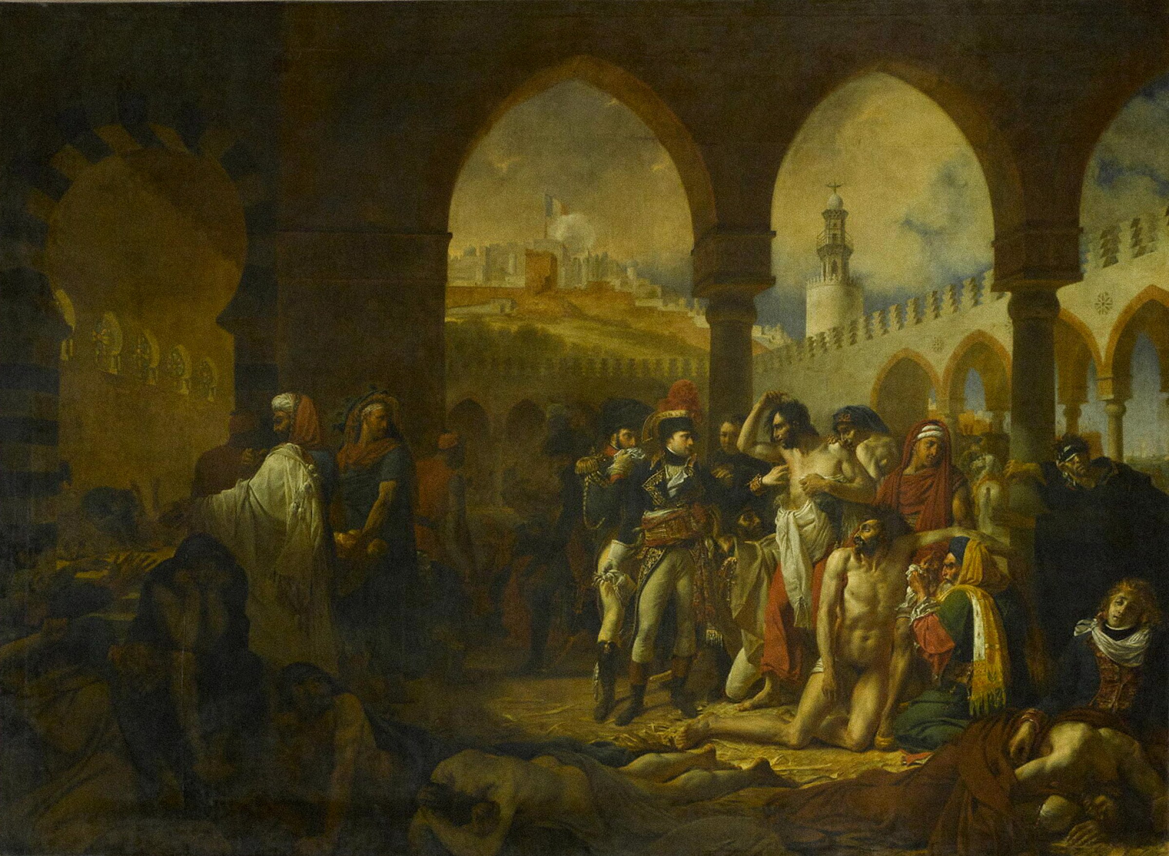 Bonaparte meglátogatja a jaffai pestiseseket