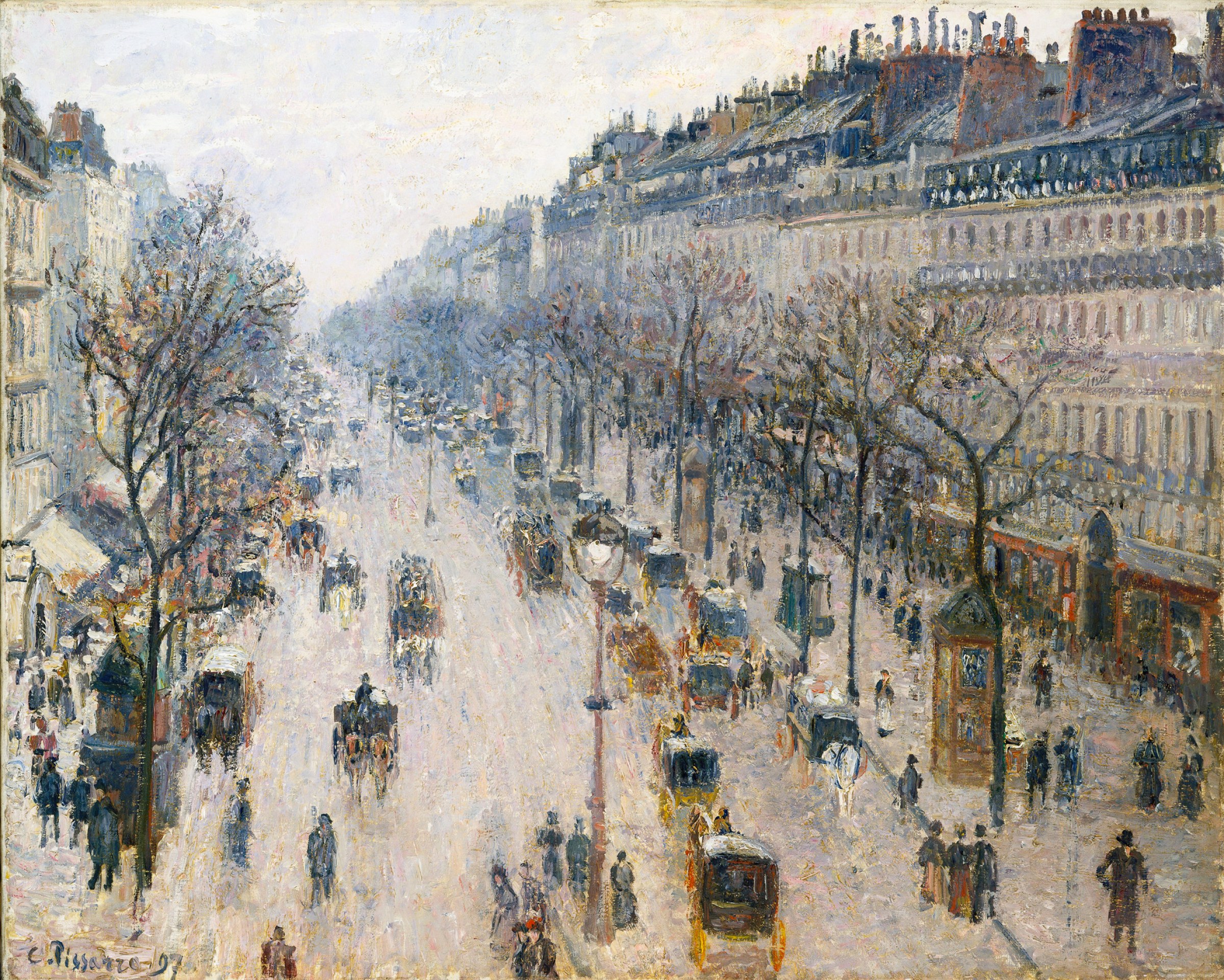 A Montmartre sugárút télen