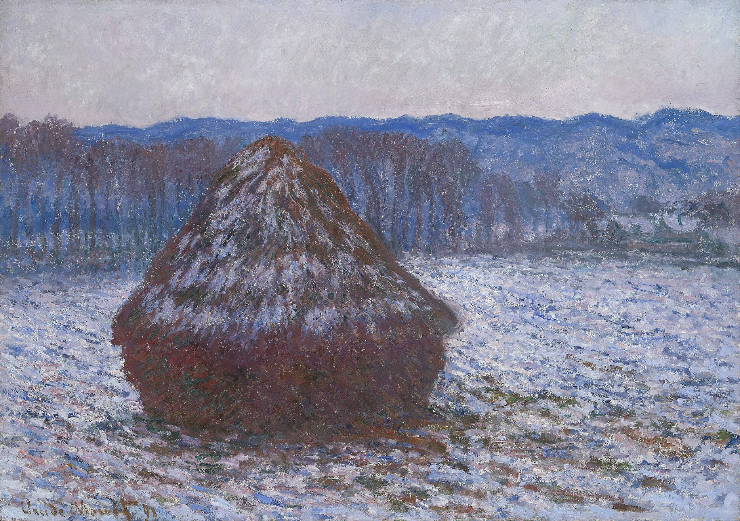 Szénakazal hóban