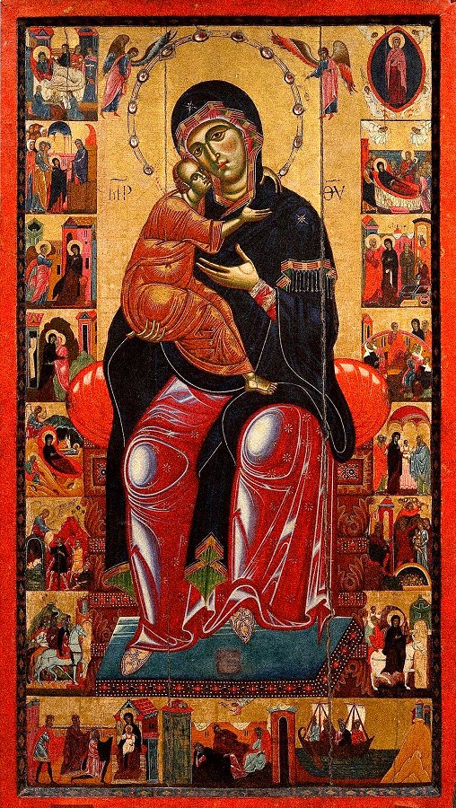 Madonna a trónon